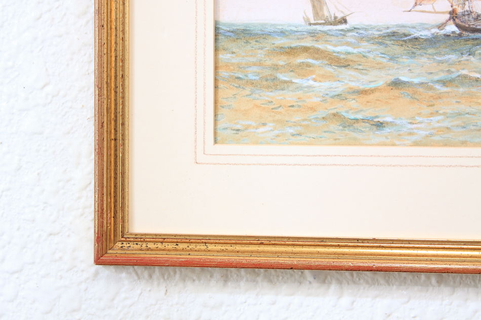 FISHING BOATS ”OFF YARMOUTH” / Water Colour