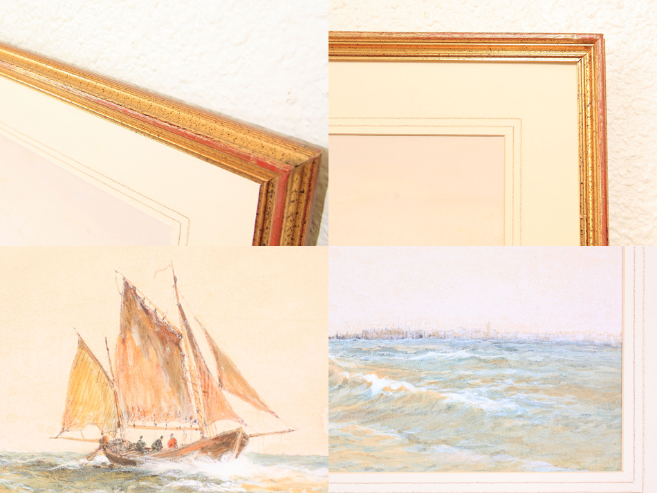 FISHING BOATS ”OFF YARMOUTH” / Water Colour