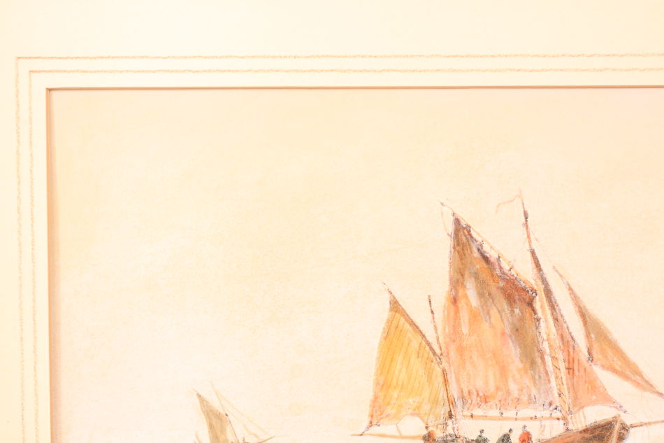 FISHING BOATS ”OFF YARMOUTH” / Water Colour