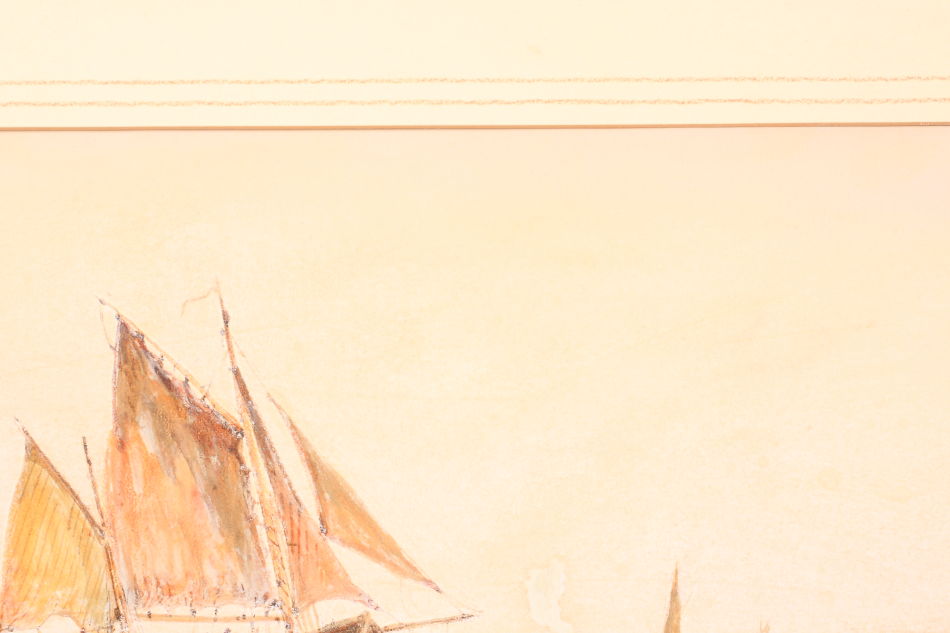 FISHING BOATS ”OFF YARMOUTH” / Water Colour