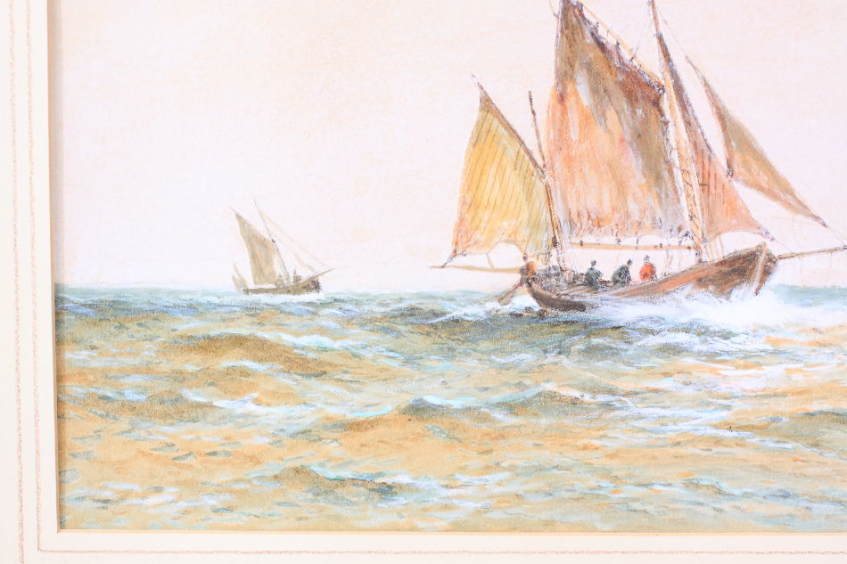 FISHING BOATS ”OFF YARMOUTH” / Water Colour