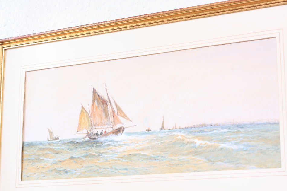 FISHING BOATS ”OFF YARMOUTH” / Water Colour