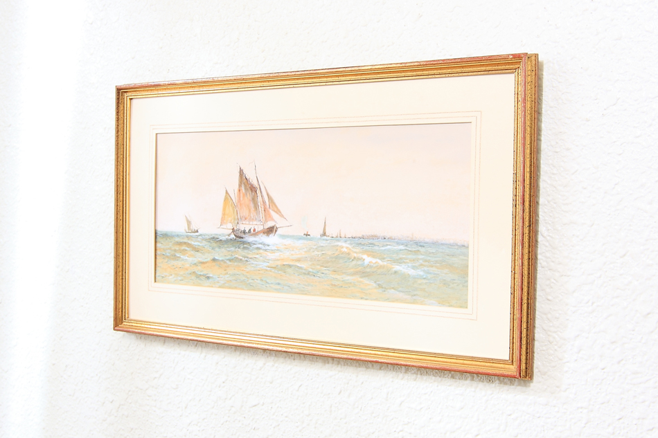 FISHING BOATS ”OFF YARMOUTH” / Water Colour