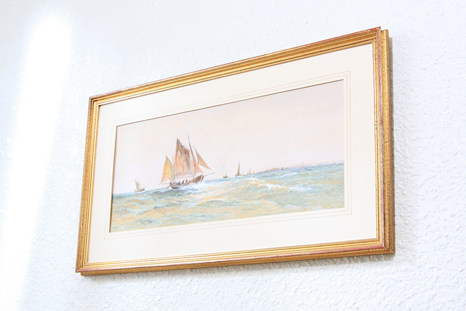 FISHING BOATS ”OFF YARMOUTH” / Water Colour
