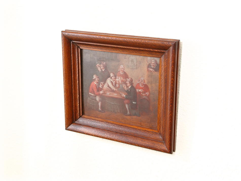 Tavern scene with people / Oil Painting
