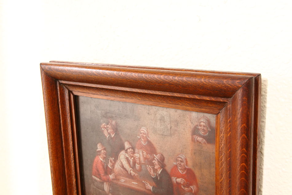 Tavern scene with people / Oil Painting
