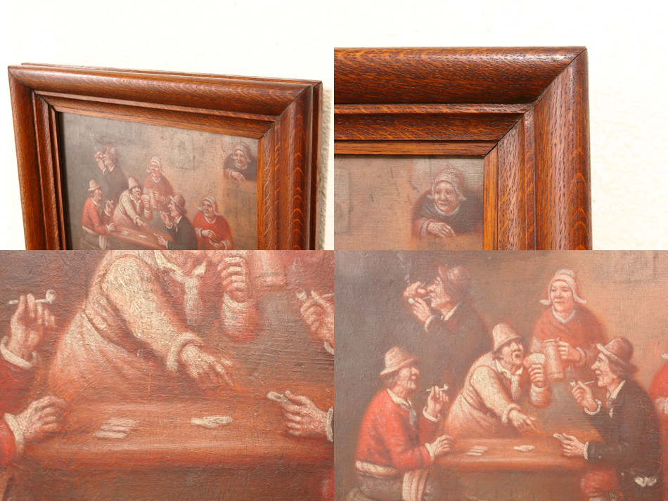 Tavern scene with people / Oil Painting