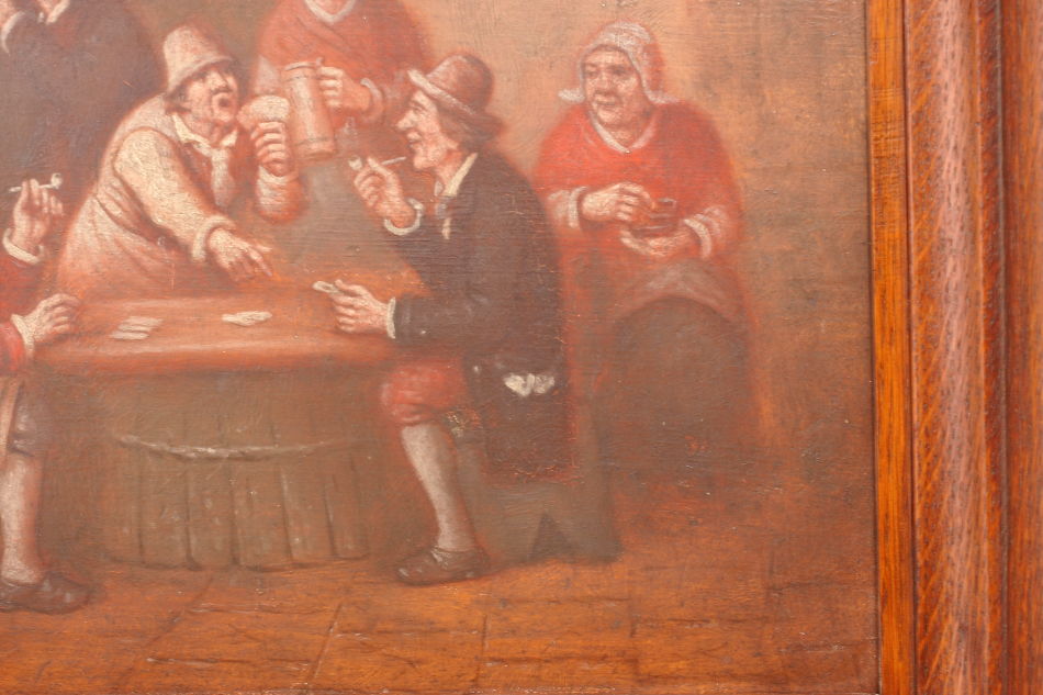 Tavern scene with people / Oil Painting
