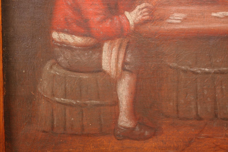 Tavern scene with people / Oil Painting