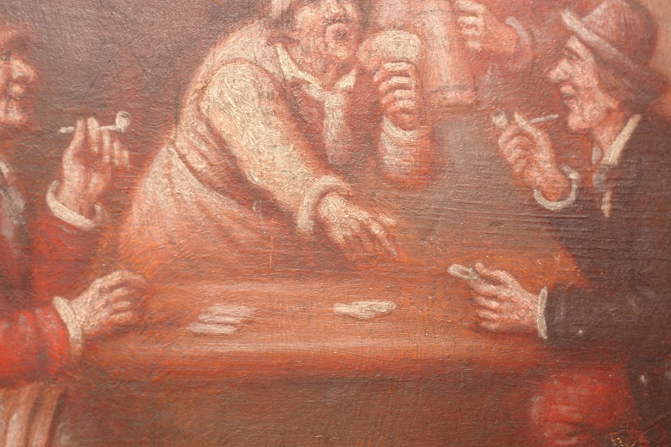 Tavern scene with people / Oil Painting