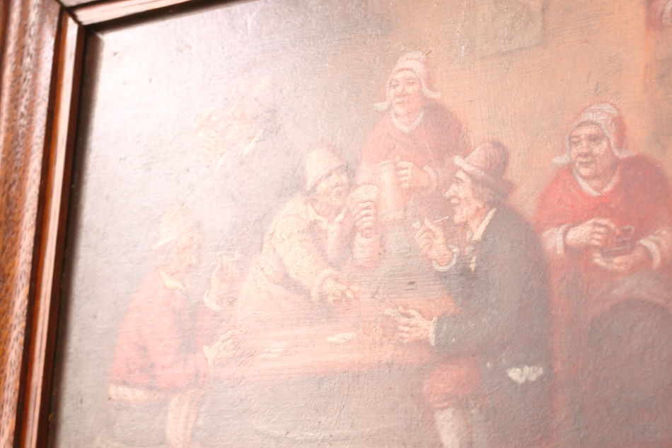 Tavern scene with people / Oil Painting