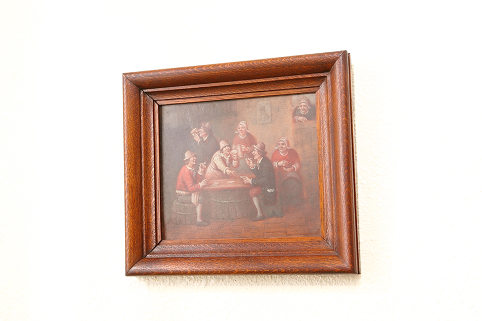 Tavern scene with people / Oil Painting