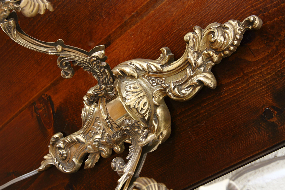 ルイ15世Louis XV スタイル アンティークブラス ブラケットランプ