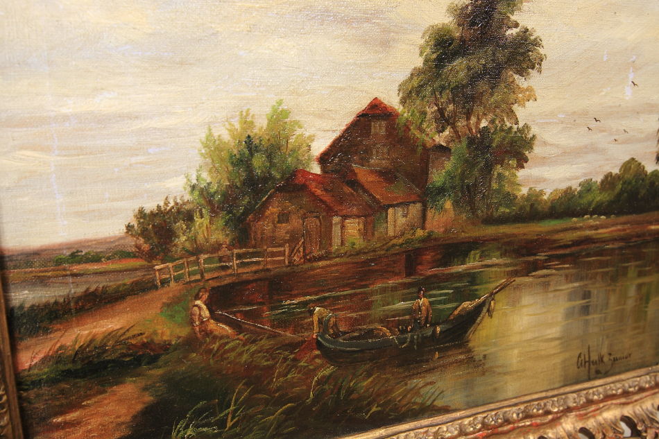 Mill Pond / Oil painting