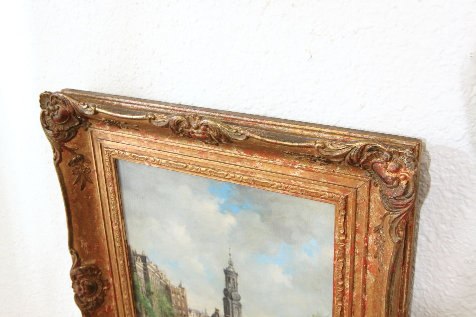 Montelbaanstoren on the Oudeschans / Oil painting