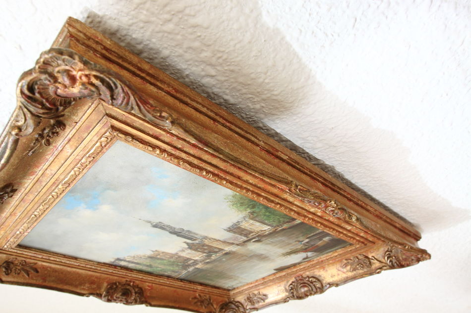 Montelbaanstoren on the Oudeschans / Oil painting