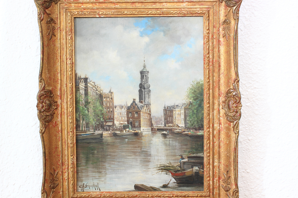 Montelbaanstoren on the Oudeschans / Oil painting