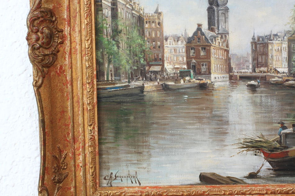 Montelbaanstoren on the Oudeschans / Oil painting