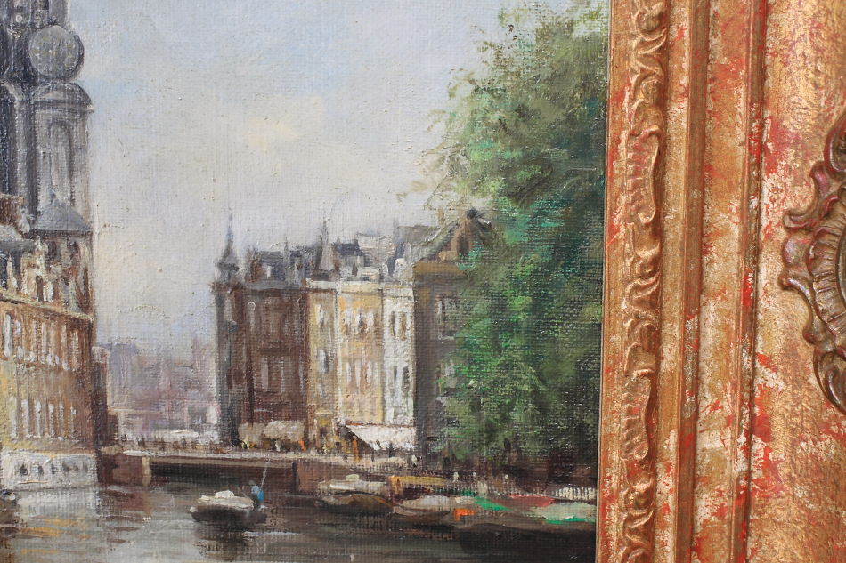 Montelbaanstoren on the Oudeschans / Oil painting