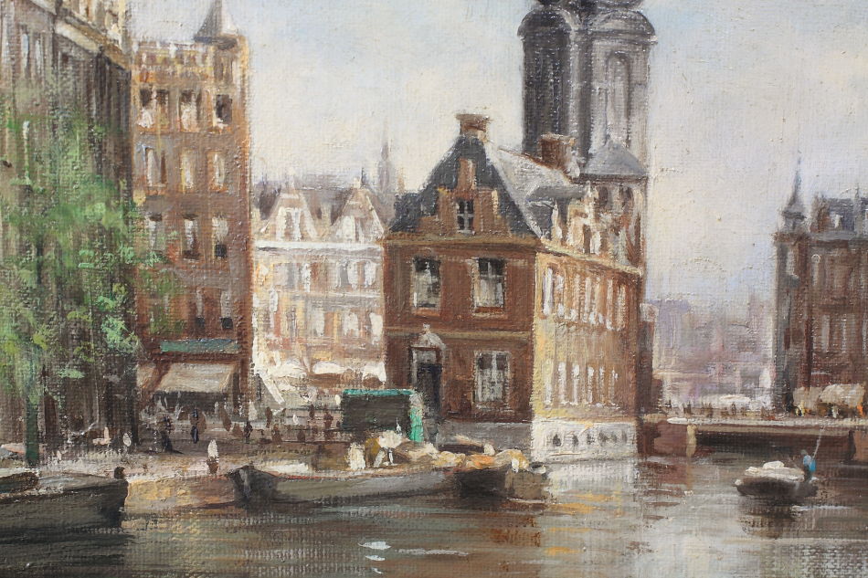Montelbaanstoren on the Oudeschans / Oil painting