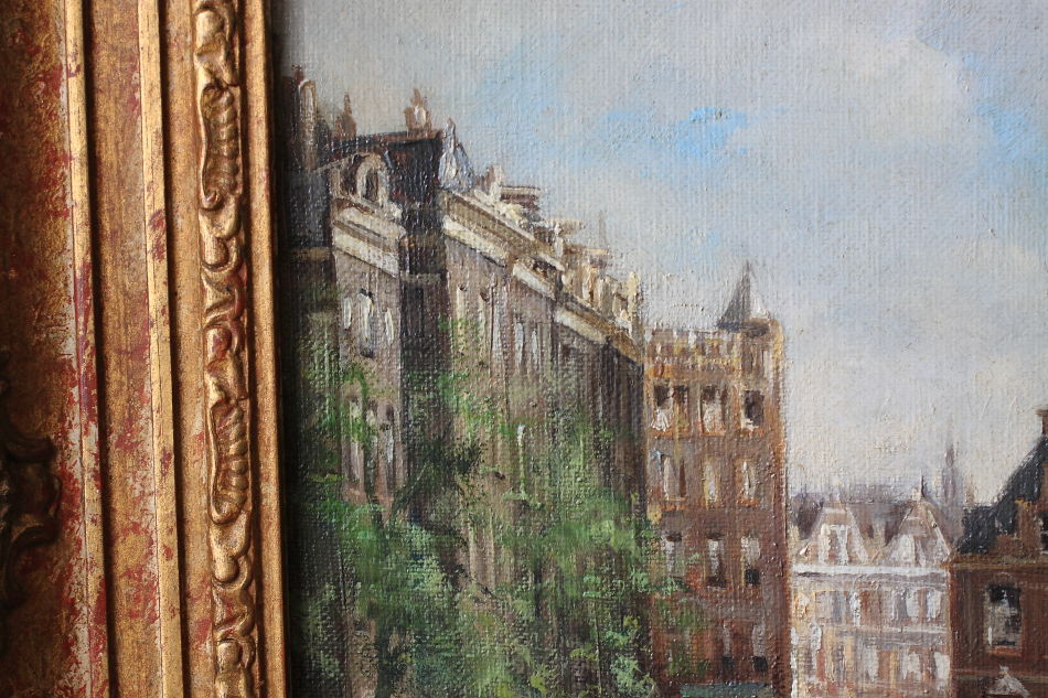 Montelbaanstoren on the Oudeschans / Oil painting