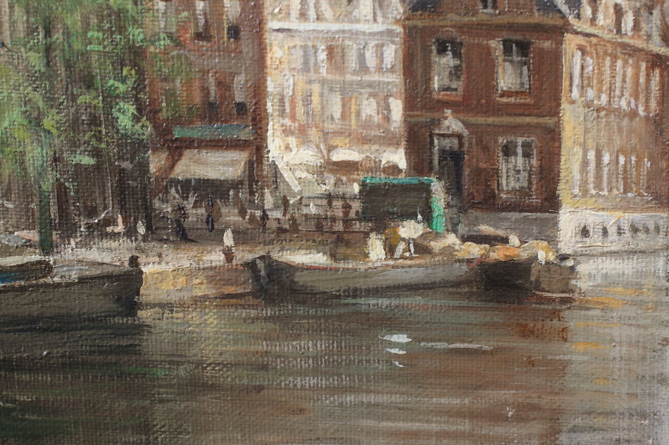 Montelbaanstoren on the Oudeschans / Oil painting