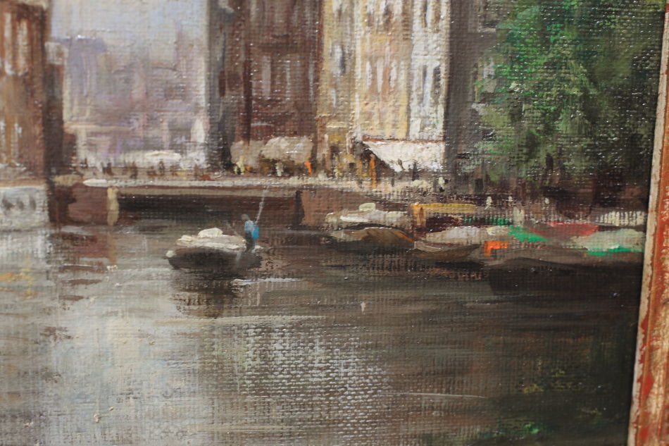 Montelbaanstoren on the Oudeschans / Oil painting