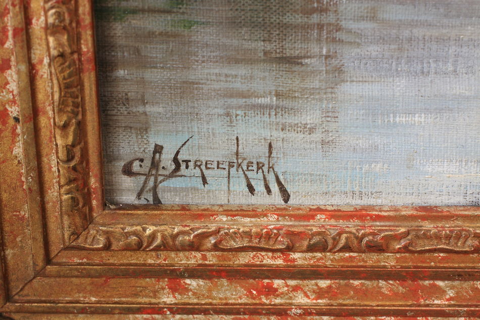 Montelbaanstoren on the Oudeschans / Oil painting