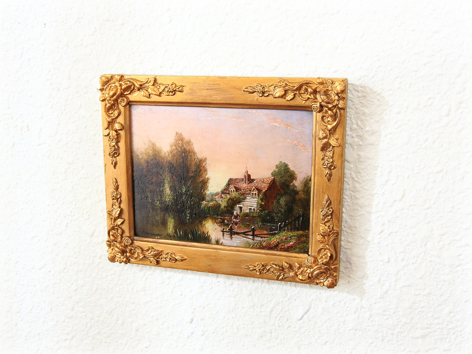 Victorian Romantic Landscape / Oil Painting 