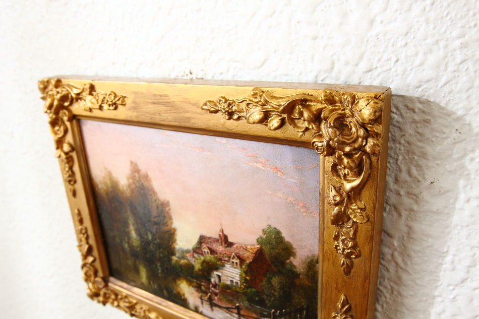 Victorian Romantic Landscape / Oil Painting 