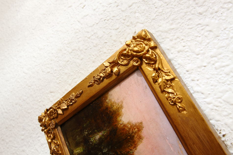 Victorian Romantic Landscape / Oil Painting 