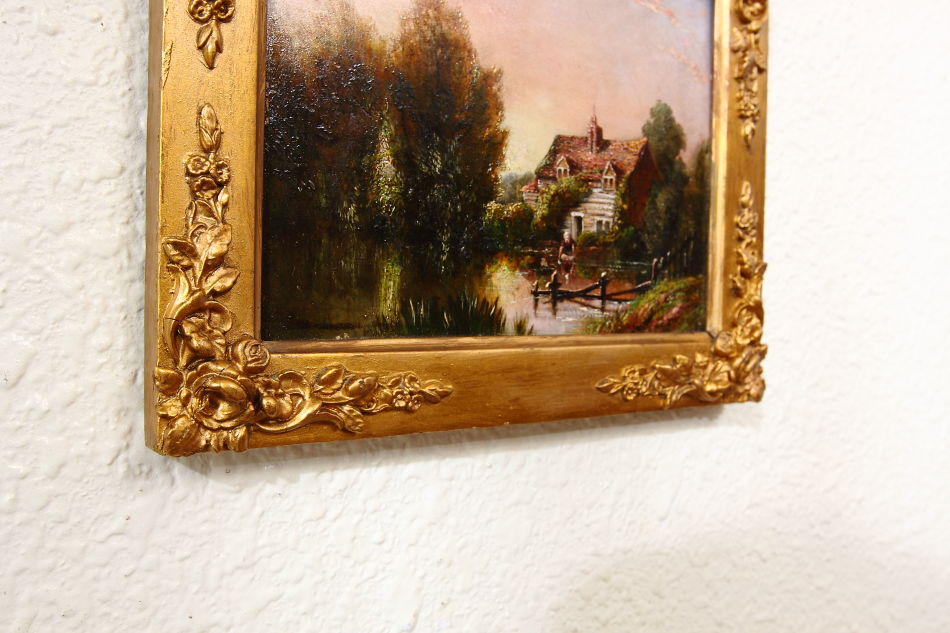 Victorian Romantic Landscape / Oil Painting 