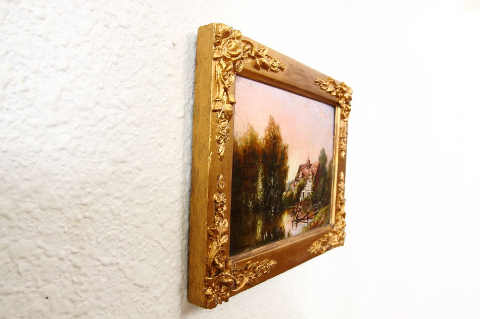 Victorian Romantic Landscape / Oil Painting 