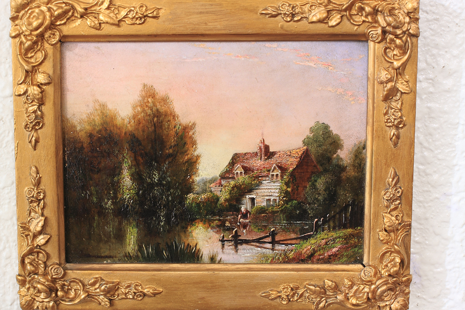Victorian Romantic Landscape / Oil Painting 