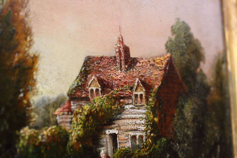 Victorian Romantic Landscape / Oil Painting 