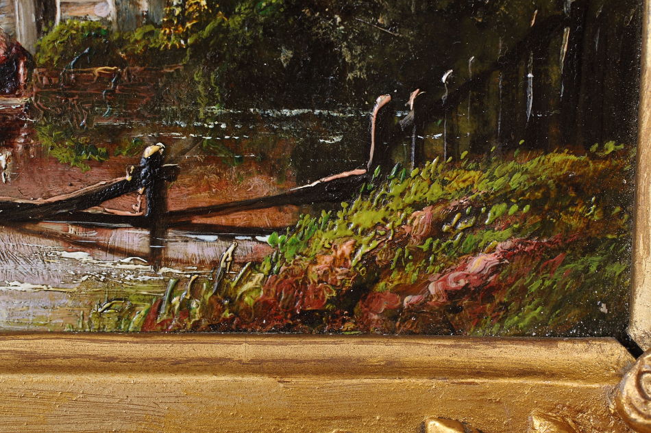 Victorian Romantic Landscape / Oil Painting 