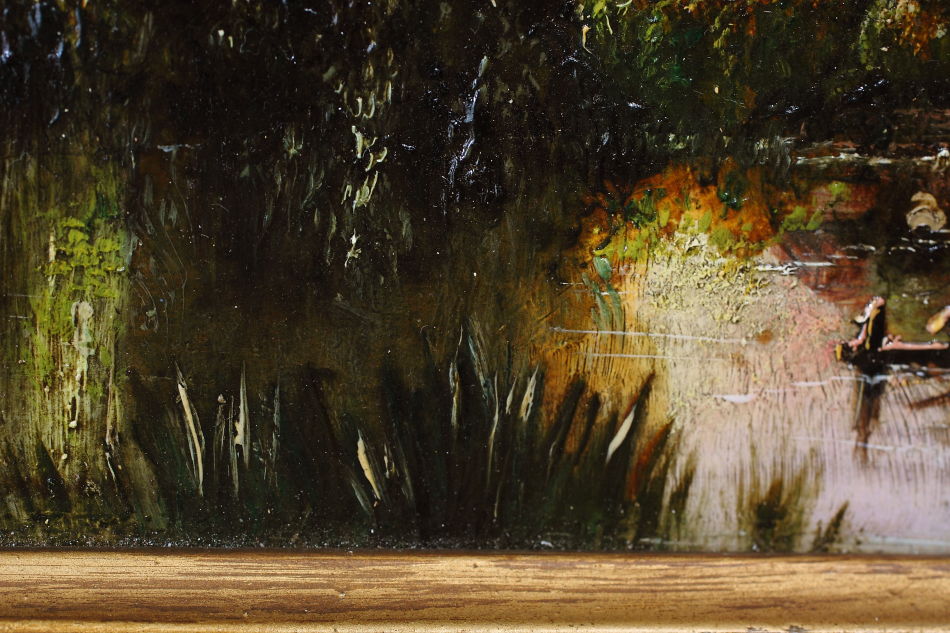 Victorian Romantic Landscape / Oil Painting 