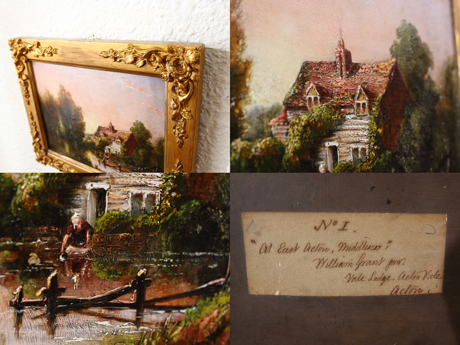 Victorian Romantic Landscape / Oil Painting 