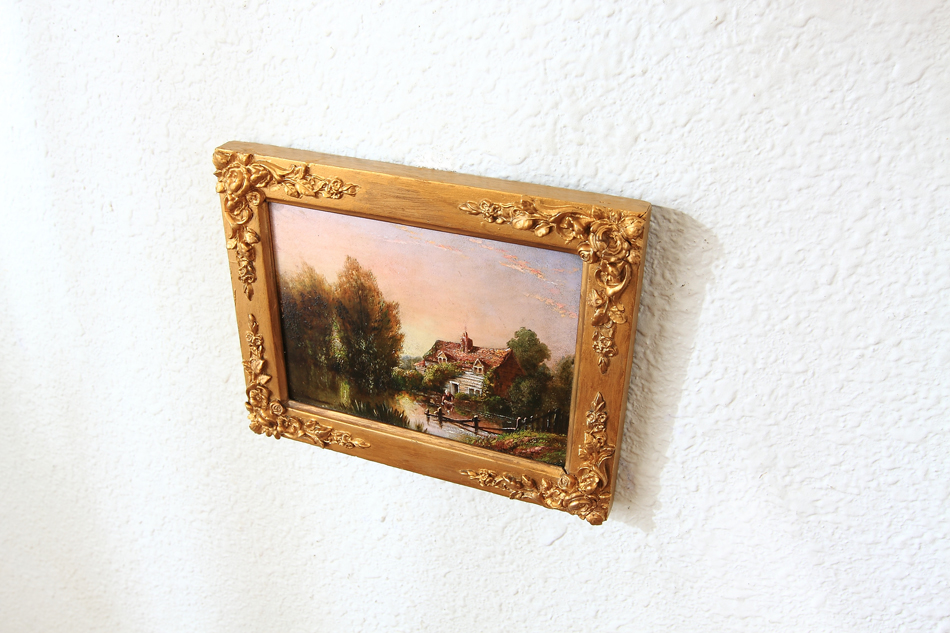Victorian Romantic Landscape / Oil Painting 