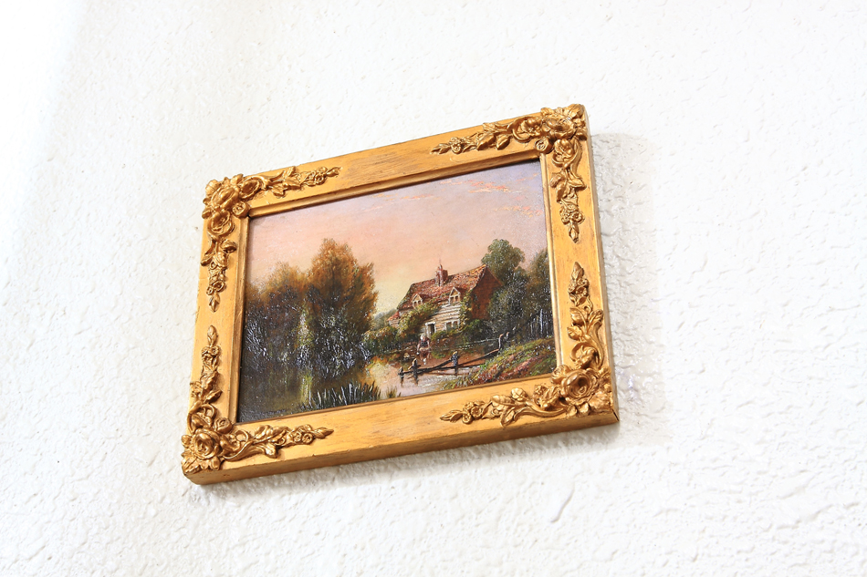 Victorian Romantic Landscape / Oil Painting 