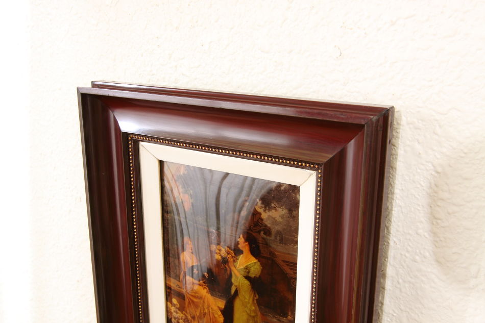 2 Ladies in Victorian Garden / Crystolian Painting