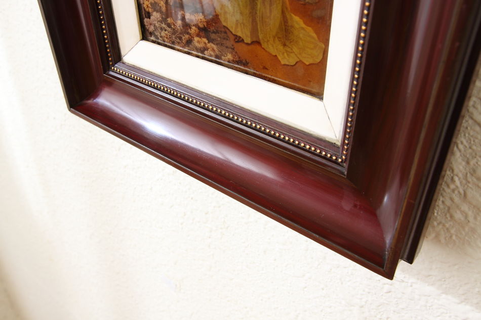 2 Ladies in Victorian Garden / Crystolian Painting