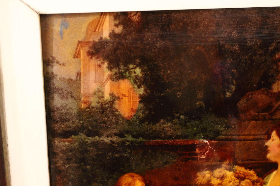 2 Ladies in Victorian Garden / Crystolian Painting