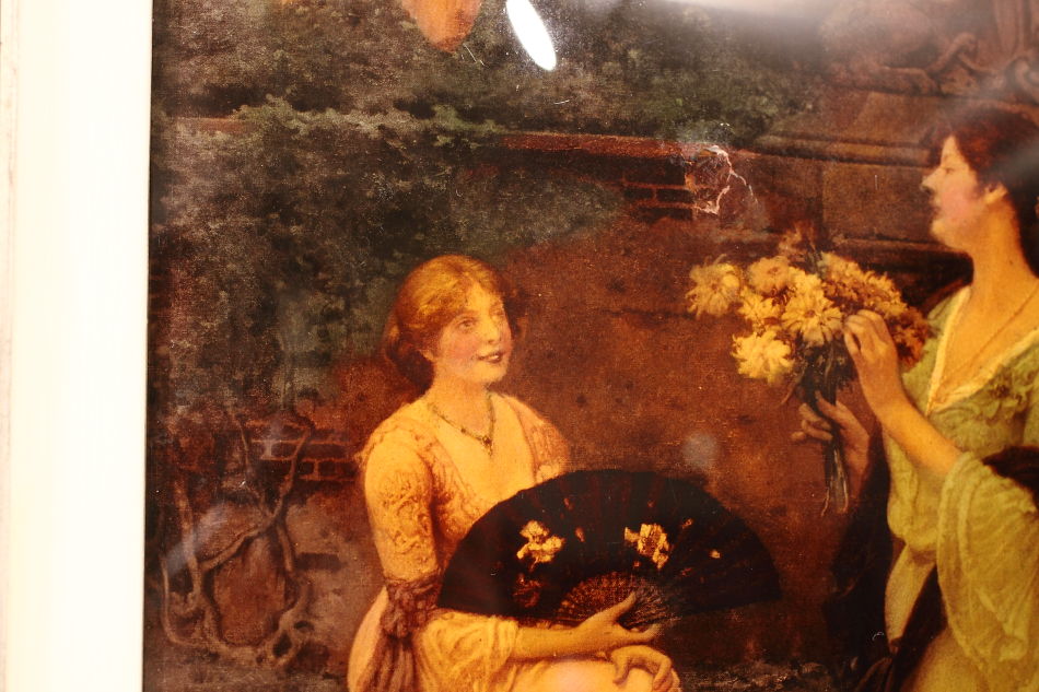 2 Ladies in Victorian Garden / Crystolian Painting