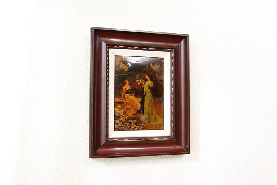 2 Ladies in Victorian Garden / Crystolian Painting