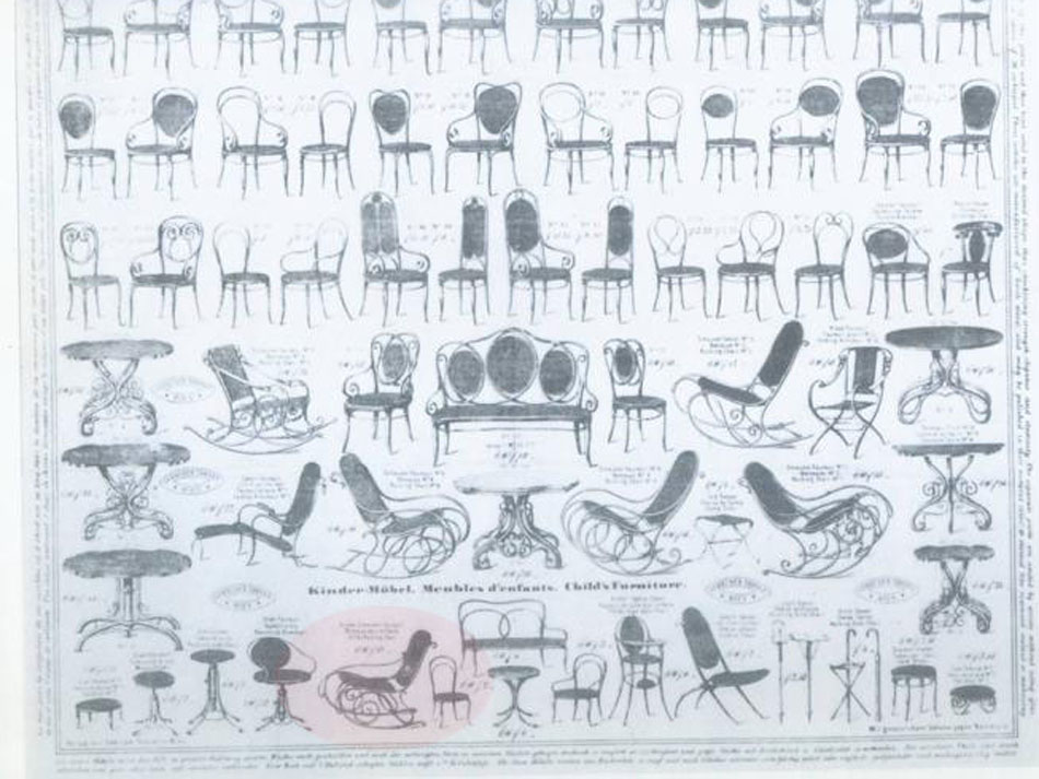 トーネットThonet #7010ベントウッドスモールロッキングチェア