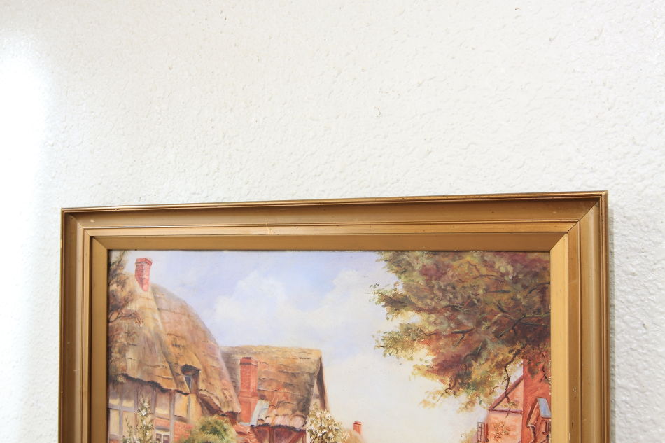 The Village lane / Oil painting