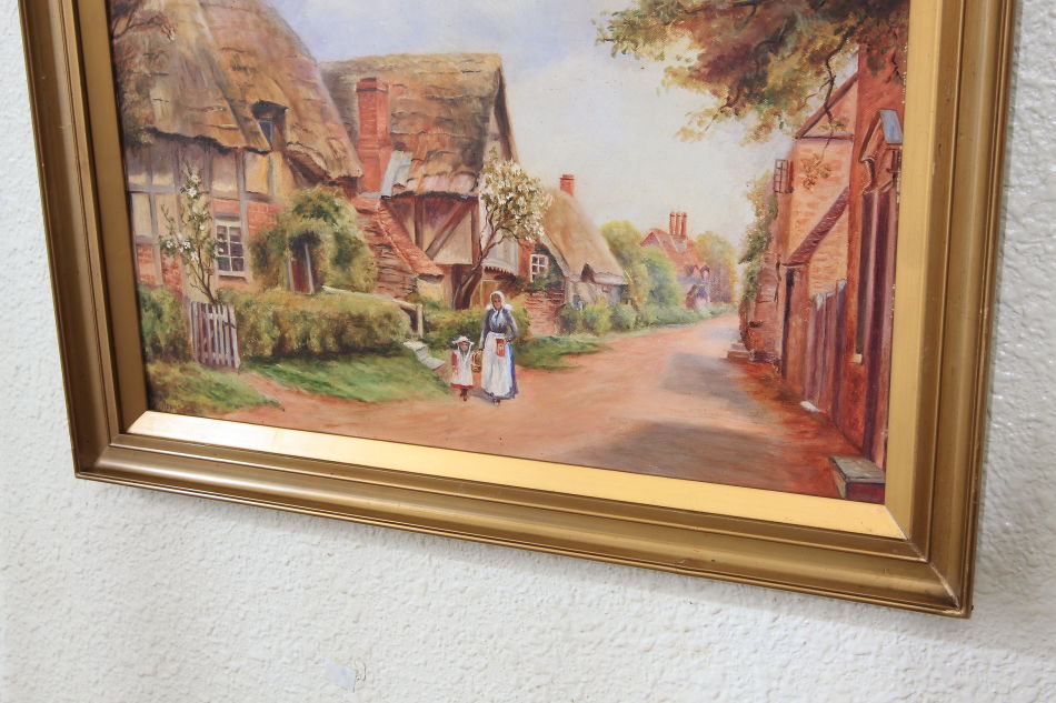 The Village lane / Oil painting