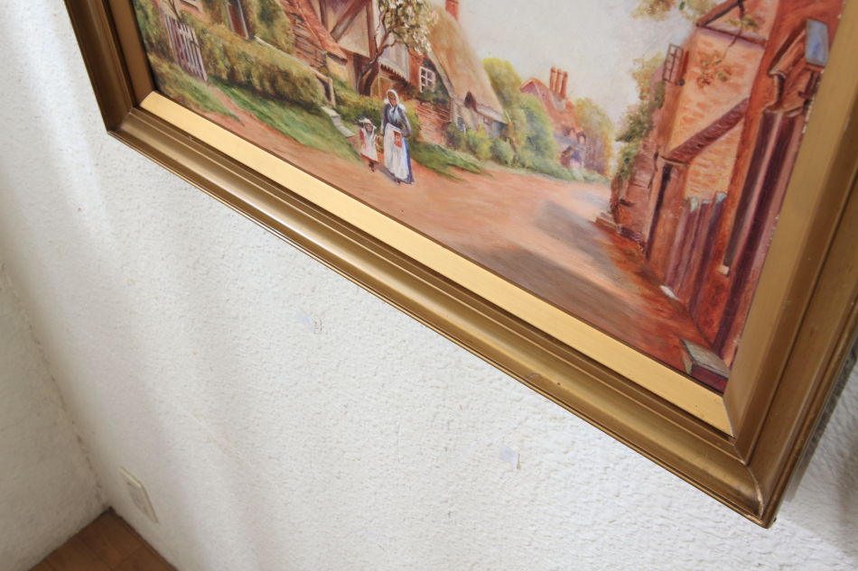 The Village lane / Oil painting