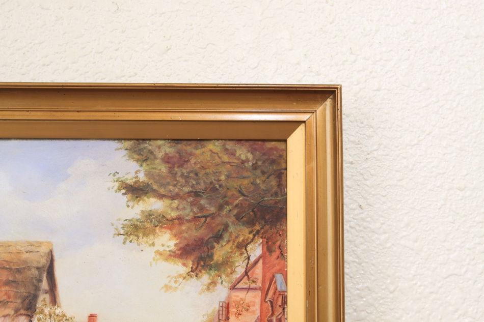The Village lane / Oil painting